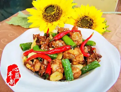 Fresh peppers fall in love with chicks