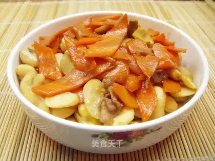 Fried carrot beans