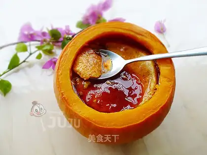 Pumpkin caramel pudding