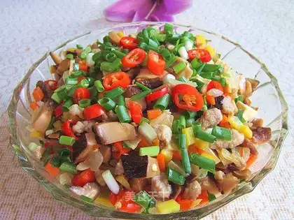 Tofu with mushrooms