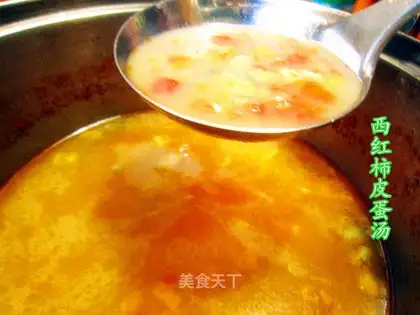 Tomato omelet soup