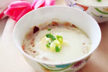 Meatloaf steamed eggs