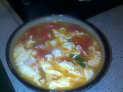 Potato egg soup