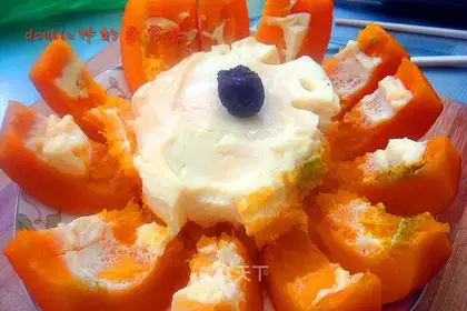 Goldmelon steamed eggs