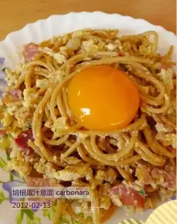Bacon cream pasta