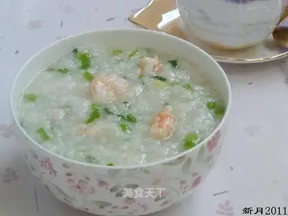 Emerald shrimp congee