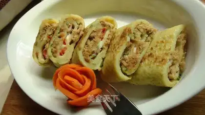 Meat and cheese omelet