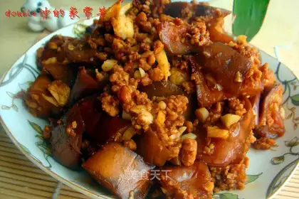 Garlic pork and eggplant