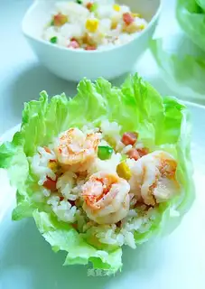 Shrimp balls, lettuce