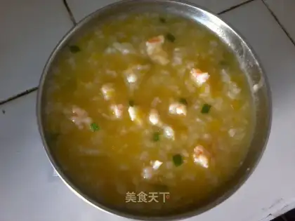 Pumpkin shrimp congee