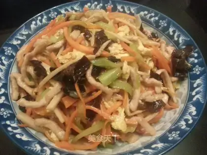 Five-coloured fried meat