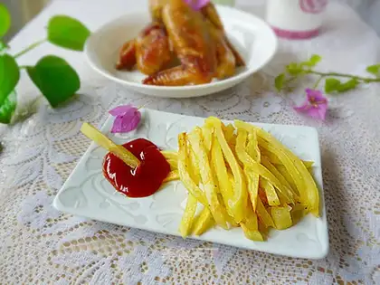 Roast wings and fries