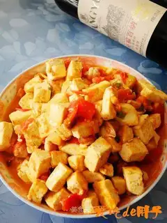 Tomato fried tofu