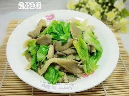 Mushrooms and cabbage