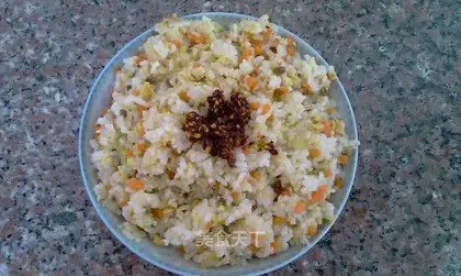 Beef pelt egg fried rice