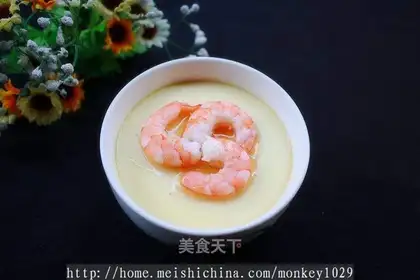 Shrimp steamed eggs