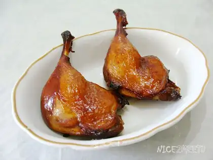 Honey roasted duck legs