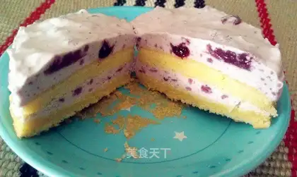 Blueberry mousse cake