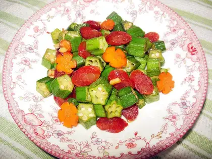 Autumn fried sausage