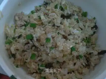 Scrambled mushroom fried rice