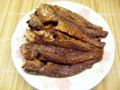 Dry-burned yellow fish