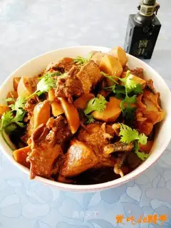 The chicken crumbs of the apricot
