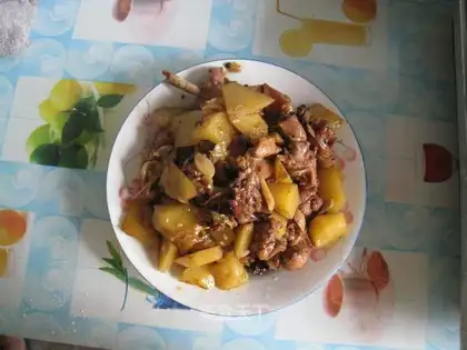 Potato beer duck