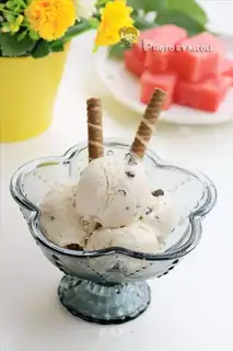 Coffee, chocolate beans, ice cream