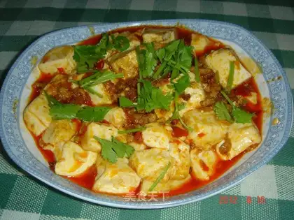 Red oil and tofu