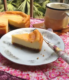 Traditional durian cheesecake