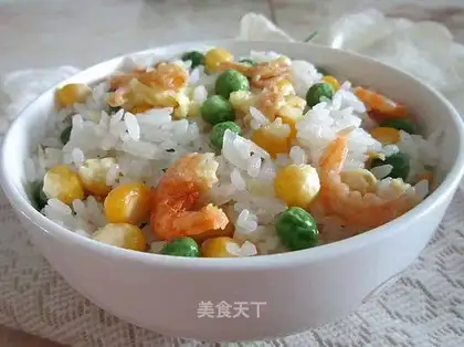 Corn shrimp fried rice
