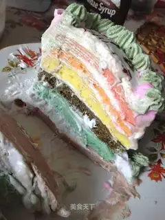 Microwave rainbow cake