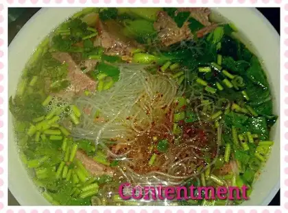 Beef fan soup