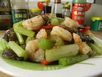 Shrimp and pelican