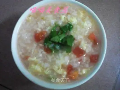 Potato egg porridge