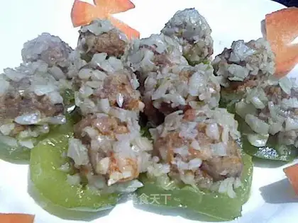 Crystal stuffed green pepper