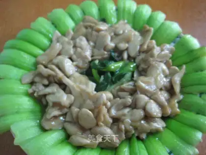 stir-fried rapeseed with white mushroom