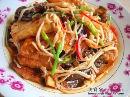 Golden needle tofu