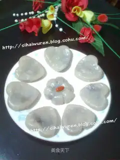 Yam and bean paste cake