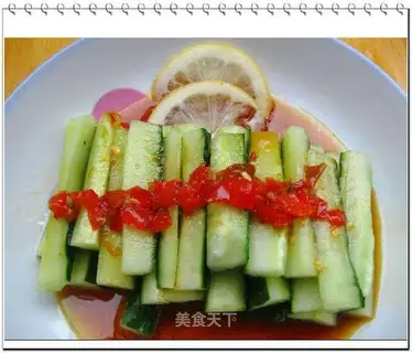 Cucumber in lemon juice