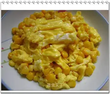 Golden corn scrambled eggs