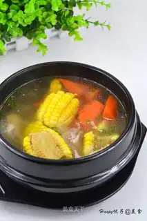 Carrot corn ribs soup