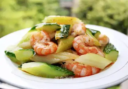 Shrimp fried cucumber