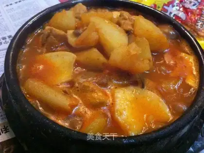 Korean potato steak soup