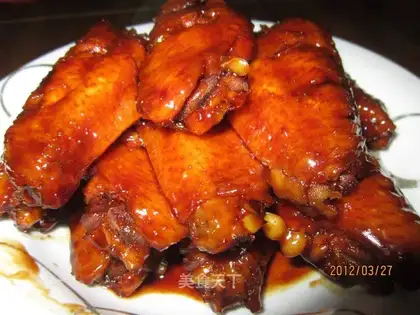 Three chicken wings