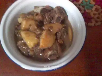 Peach juice ribs