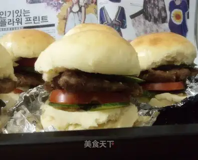 Home pork chop burger