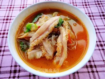Cow belly fan soup