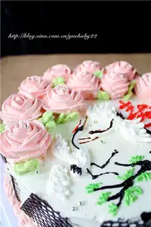 The birthday crane cake