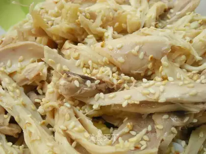 Salt hand tore chicken